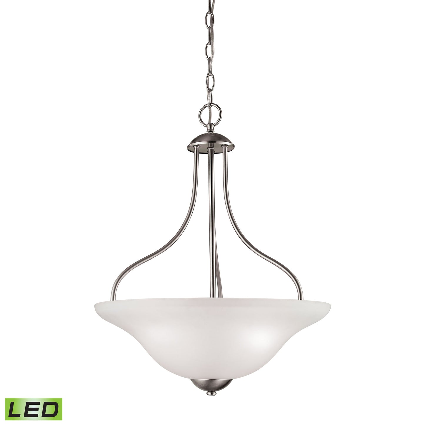 1203PL/20-LED - Conway 18'' Wide 3-Light Pendant - Brushed Nickel