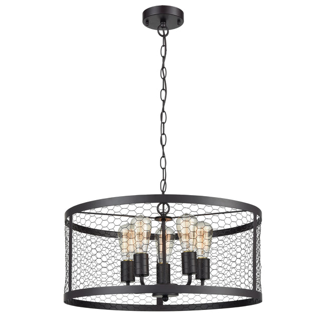 1217-1010 - Grange 21'' Wide 5-Light Chandelier - Oil Rubbed Bronze