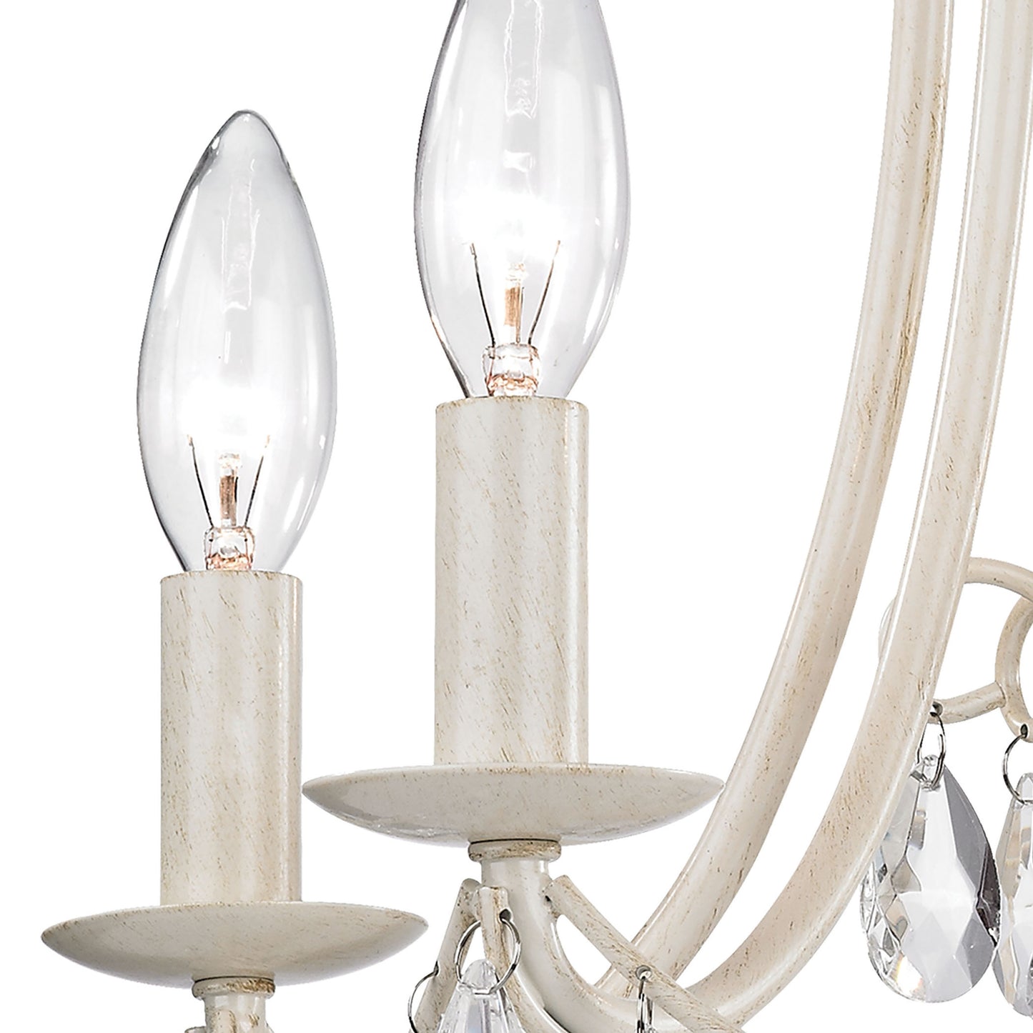 122-021 - Mini Victorian 14'' Wide 5-Light Chandelier - Antique Cream