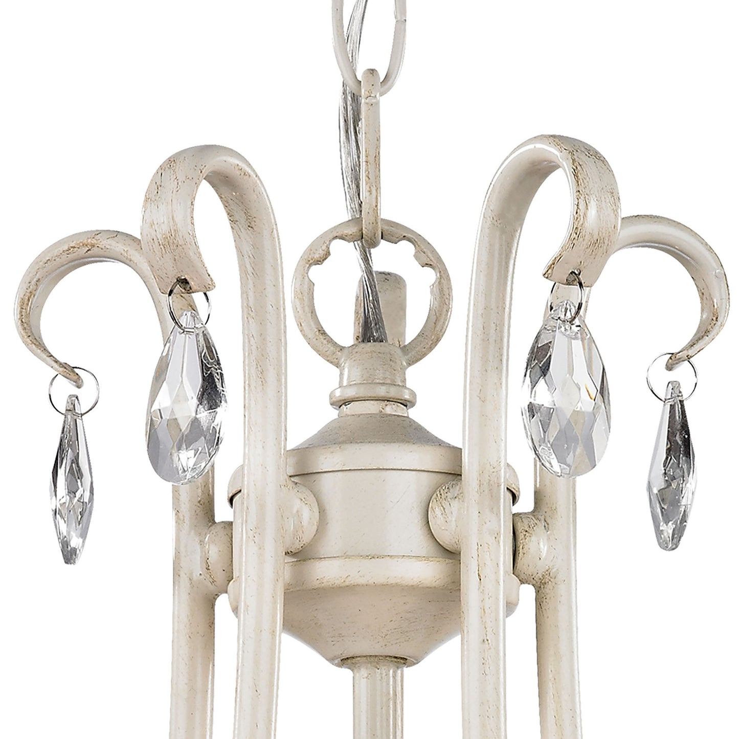 122-021 - Mini Victorian 14'' Wide 5-Light Chandelier - Antique Cream