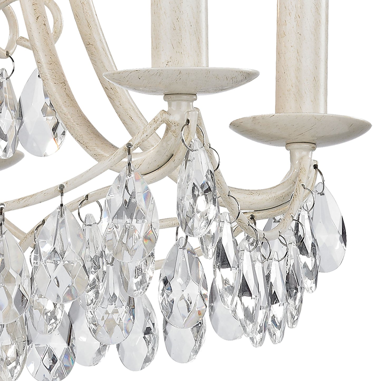 122-021 - Mini Victorian 14'' Wide 5-Light Chandelier - Antique Cream