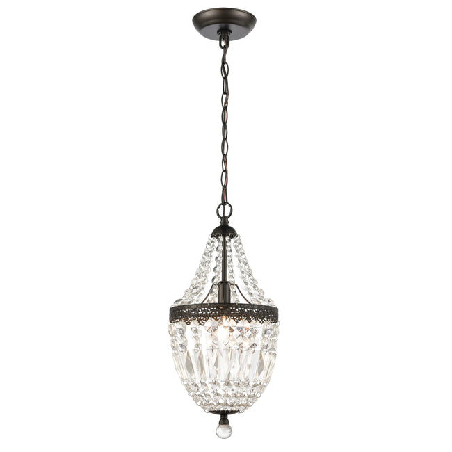 122-026 - Morley 8.25'' Wide 1-Light Chandelier - Dark Bronze