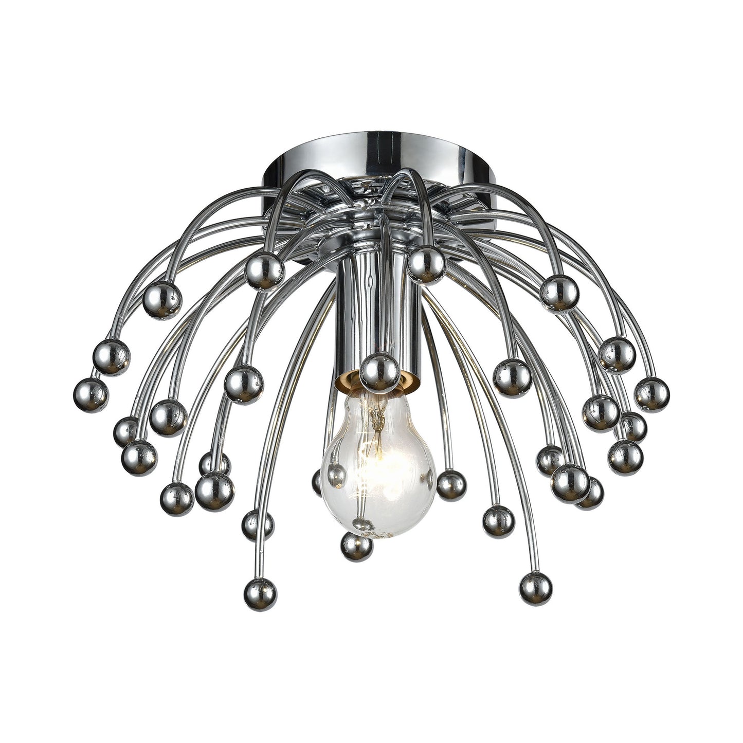 1223-003 - Momotombo 12'' Wide 1-Light Flush Mount - Chrome