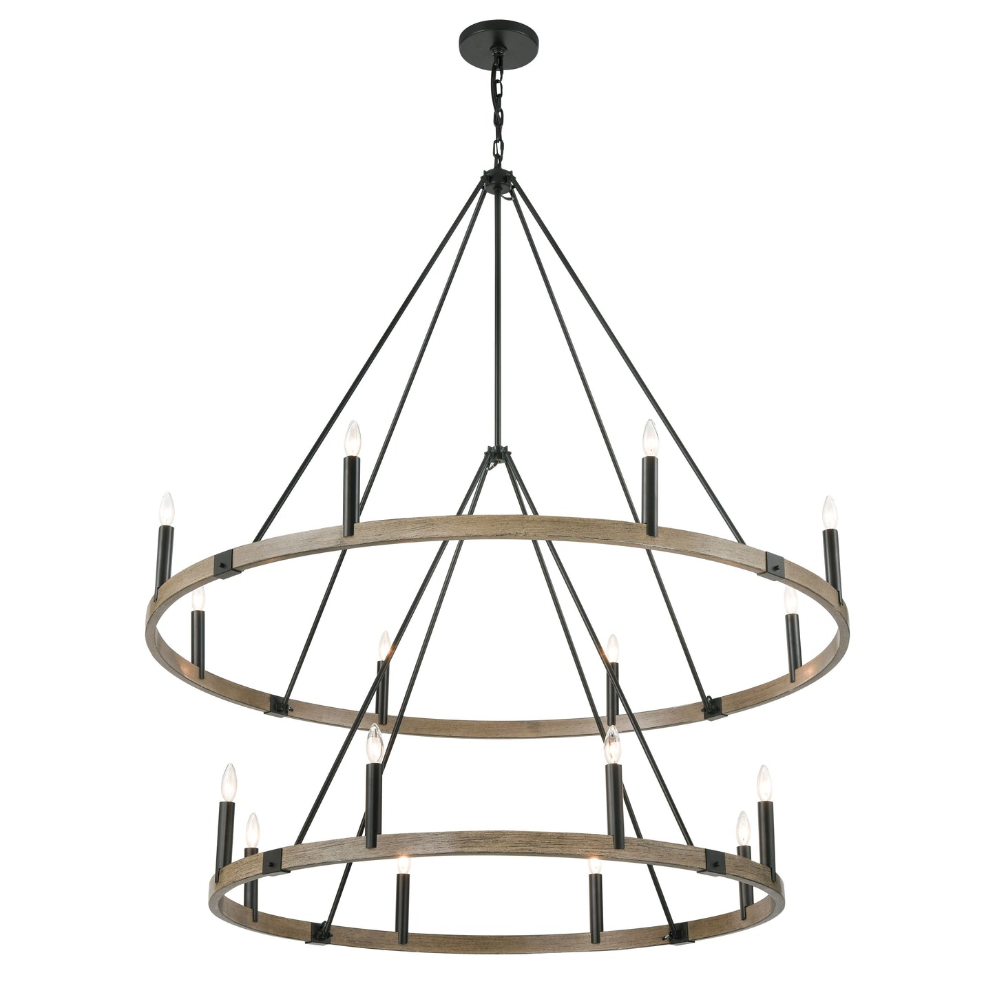 12320/8+8 - Transitions 56'' Wide 16-Light Chandelier - Oil Rubbed Bronze