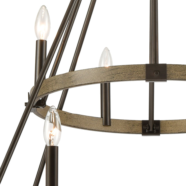 12320/8+8 - Transitions 56'' Wide 16-Light Chandelier - Oil Rubbed Bronze