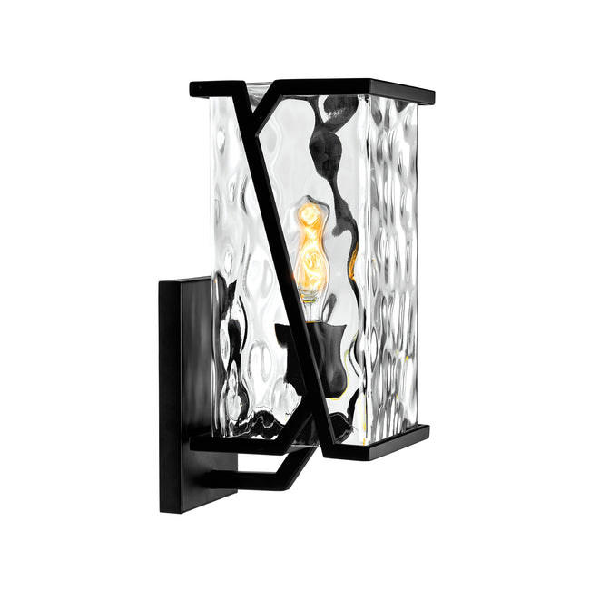 1251-MB-CW - Waterfall Outdoor Wall Mount Light - Matte Black