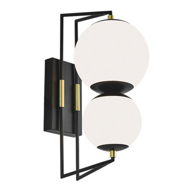 1261-MBSB-MA - Cosmos Outdoor Wall Light - Matte Black Satin Brass