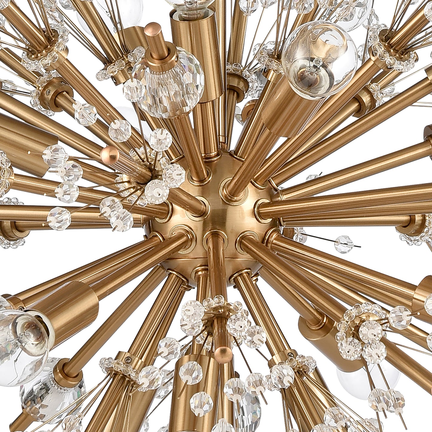 12765/15 - Starburst 20'' Wide 15-Light Chandelier - Satin Brass