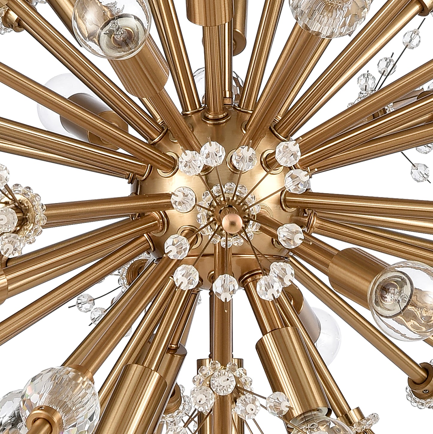 12766/19 - Starburst 26'' Wide 19-Light Chandelier - Satin Brass