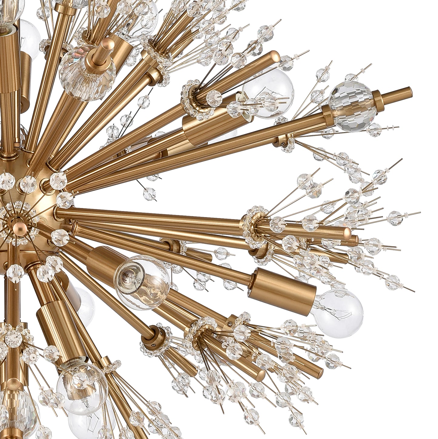 12766/19 - Starburst 26'' Wide 19-Light Chandelier - Satin Brass