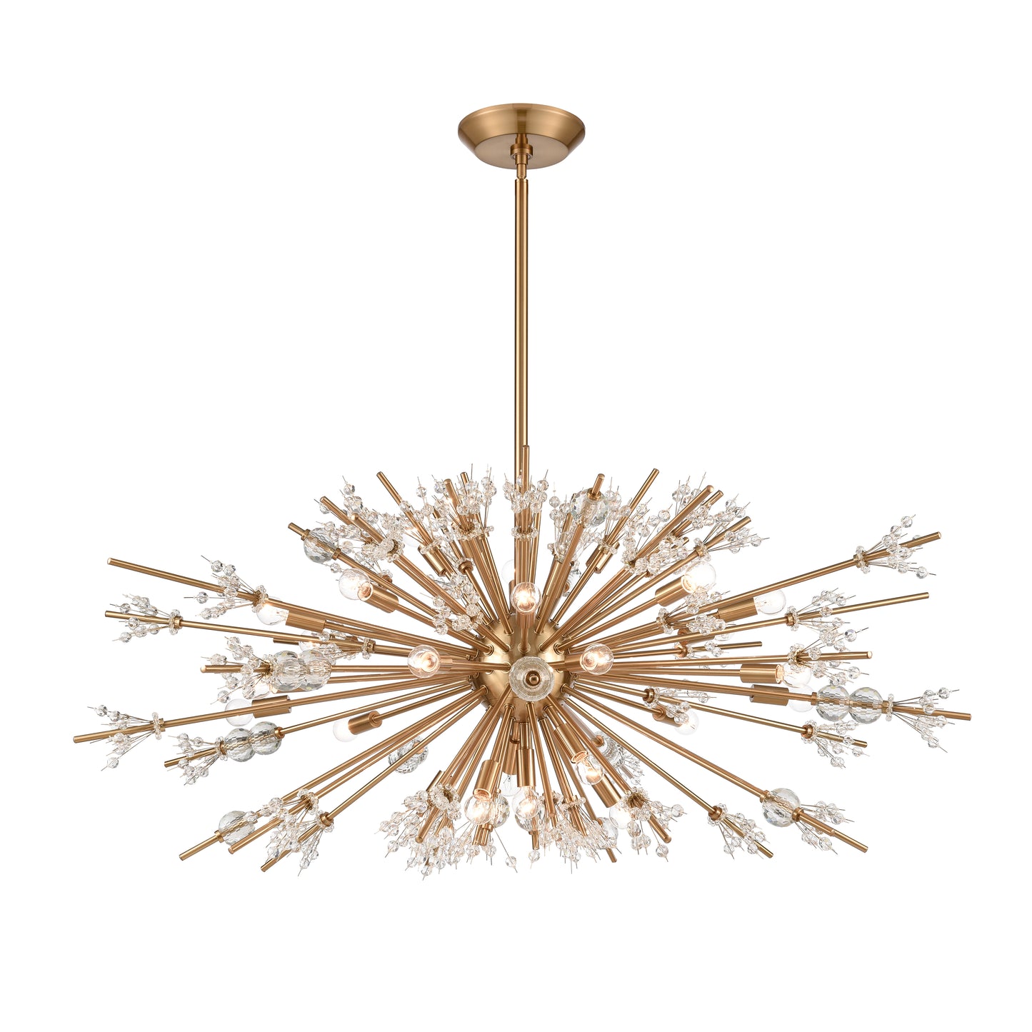 12768/29 - Starburst 48'' Wide 29-Light Chandelier - Satin Brass