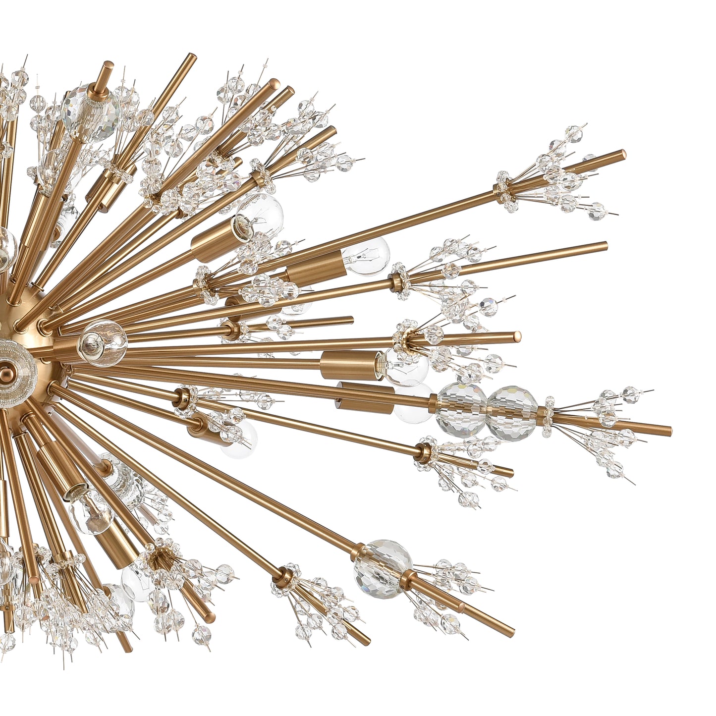 12768/29 - Starburst 48'' Wide 29-Light Chandelier - Satin Brass