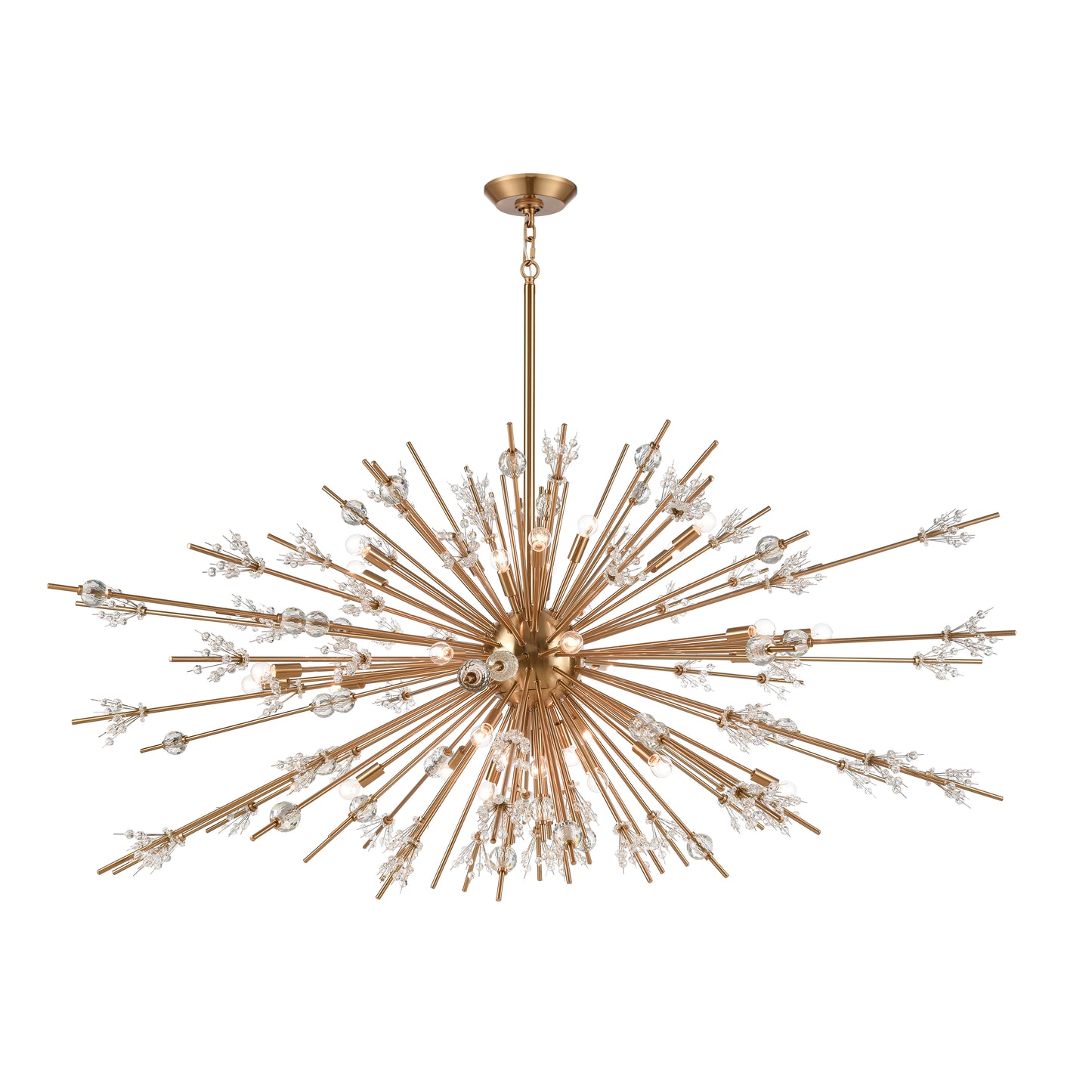 12769/31 - Starburst 72'' Wide 31-Light Chandelier - Satin Brass