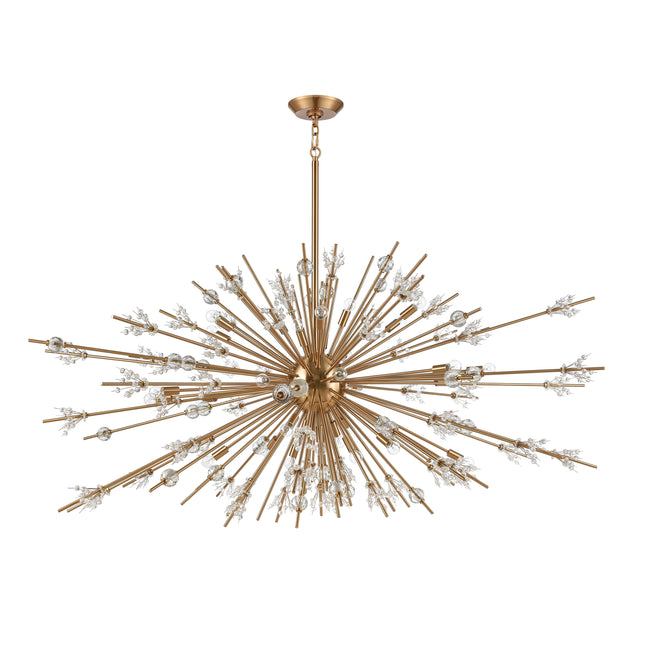 12769/31 - Starburst 72'' Wide 31-Light Chandelier - Satin Brass