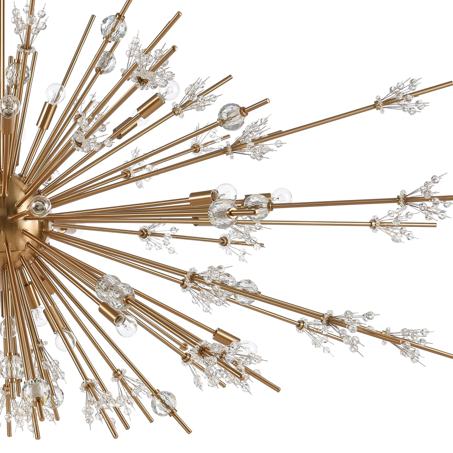 12769/31 - Starburst 72'' Wide 31-Light Chandelier - Satin Brass