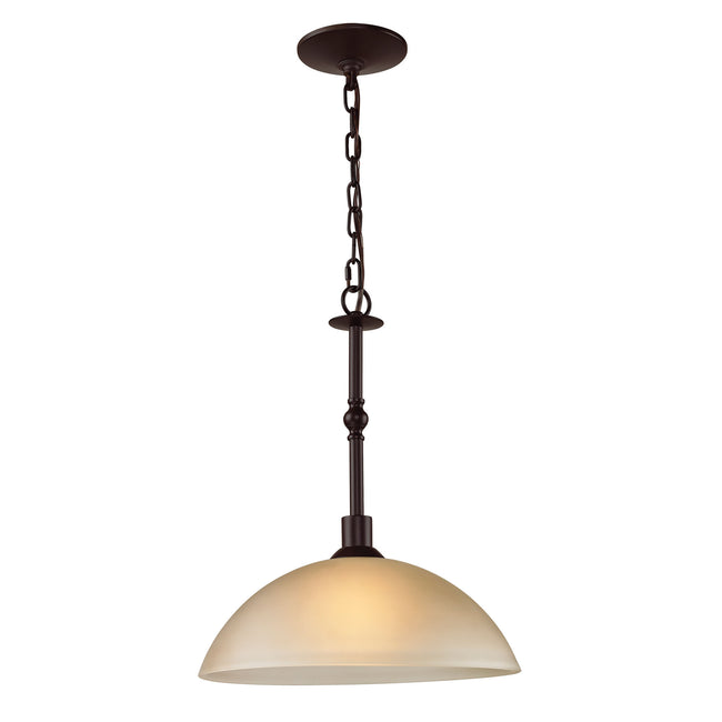 1301PL/10 - Jackson 1-Light Pendant in Oil Rubbed Bronze with Light Amber Glass