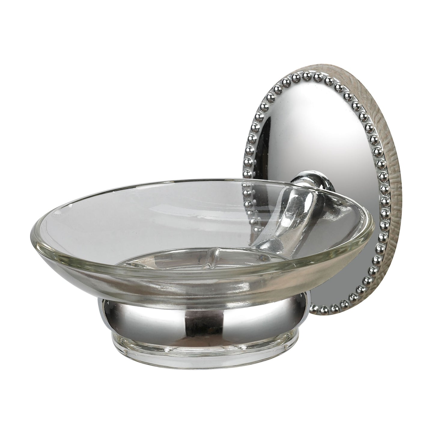 131-015 - Soap Dish Holder in Chrome and Glass