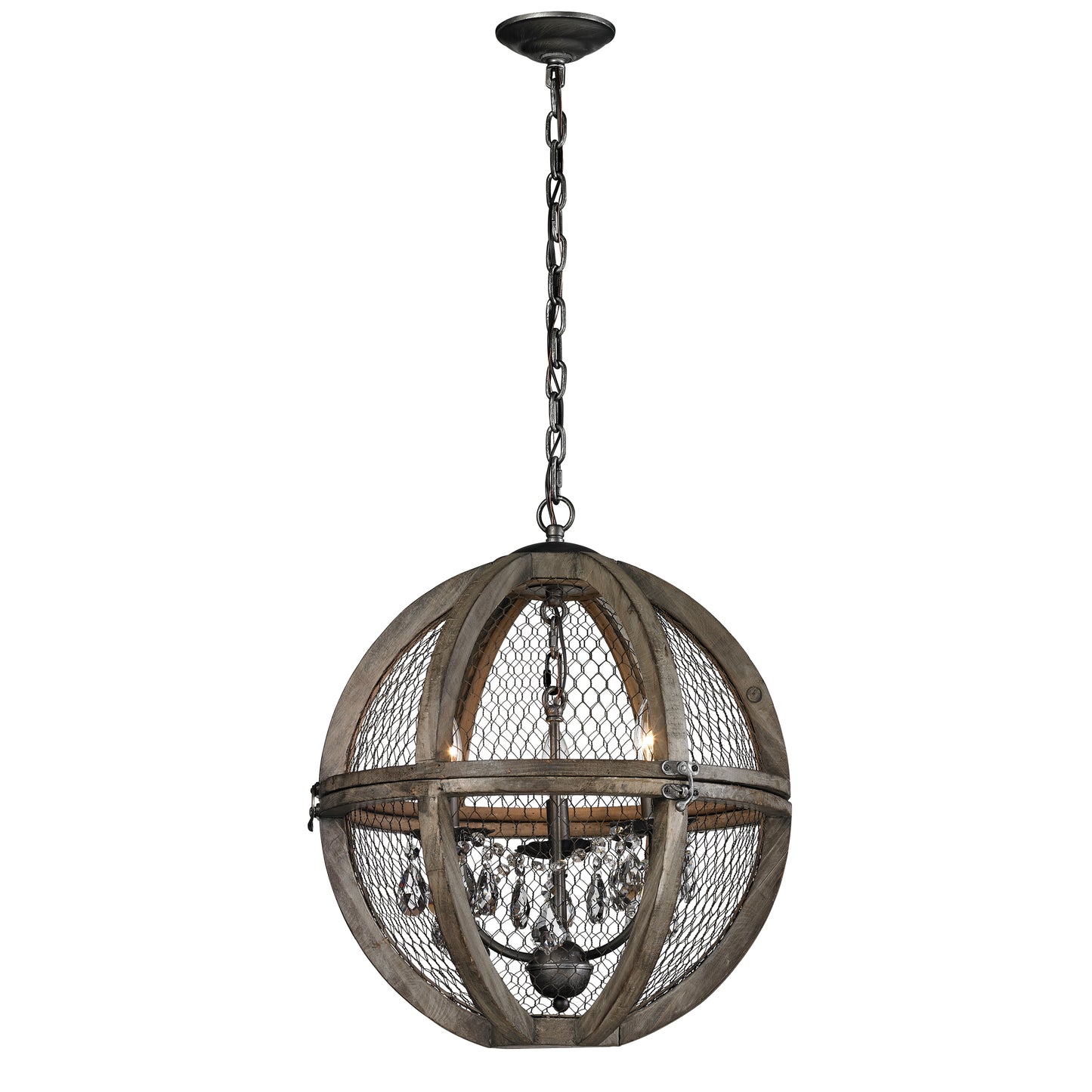 140-007 - Renaissance Invention 18'' Wide 3-Light Pendant - Weathered Zinc