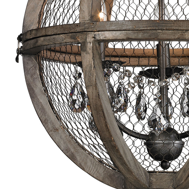 140-007 - Renaissance Invention 18'' Wide 3-Light Pendant - Weathered Zinc