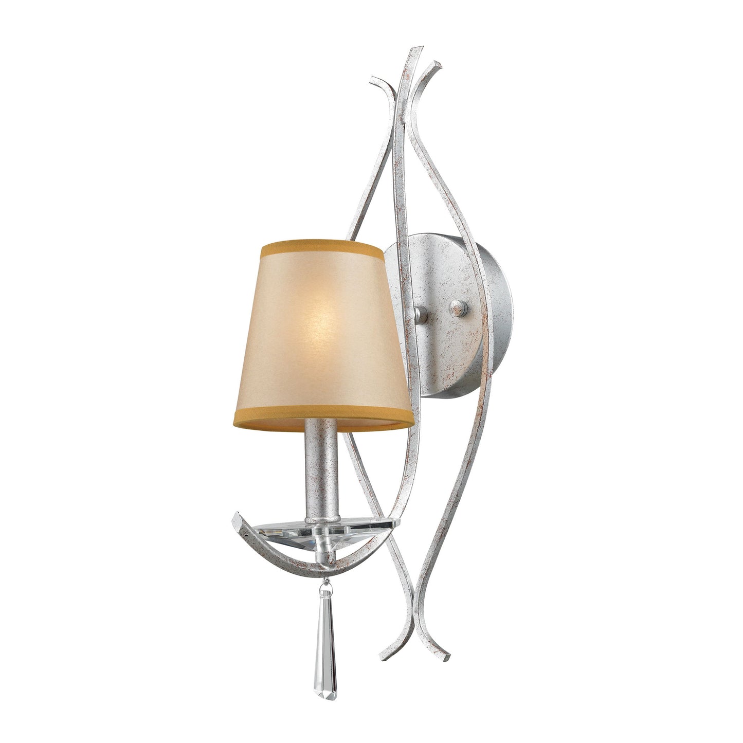 14080/1 - Clarendon 1-Light Sconce in Silver, Shade included