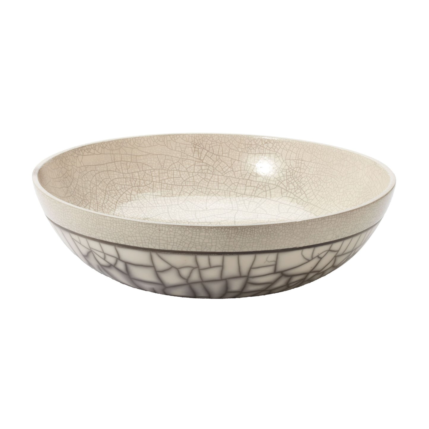 142008 - Raku Bowl in Gray Sand