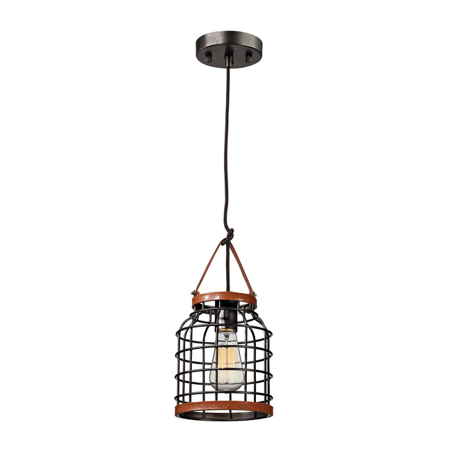 14306/1 - Purcell 7'' Wide 1-Light Mini Pendant - Iron