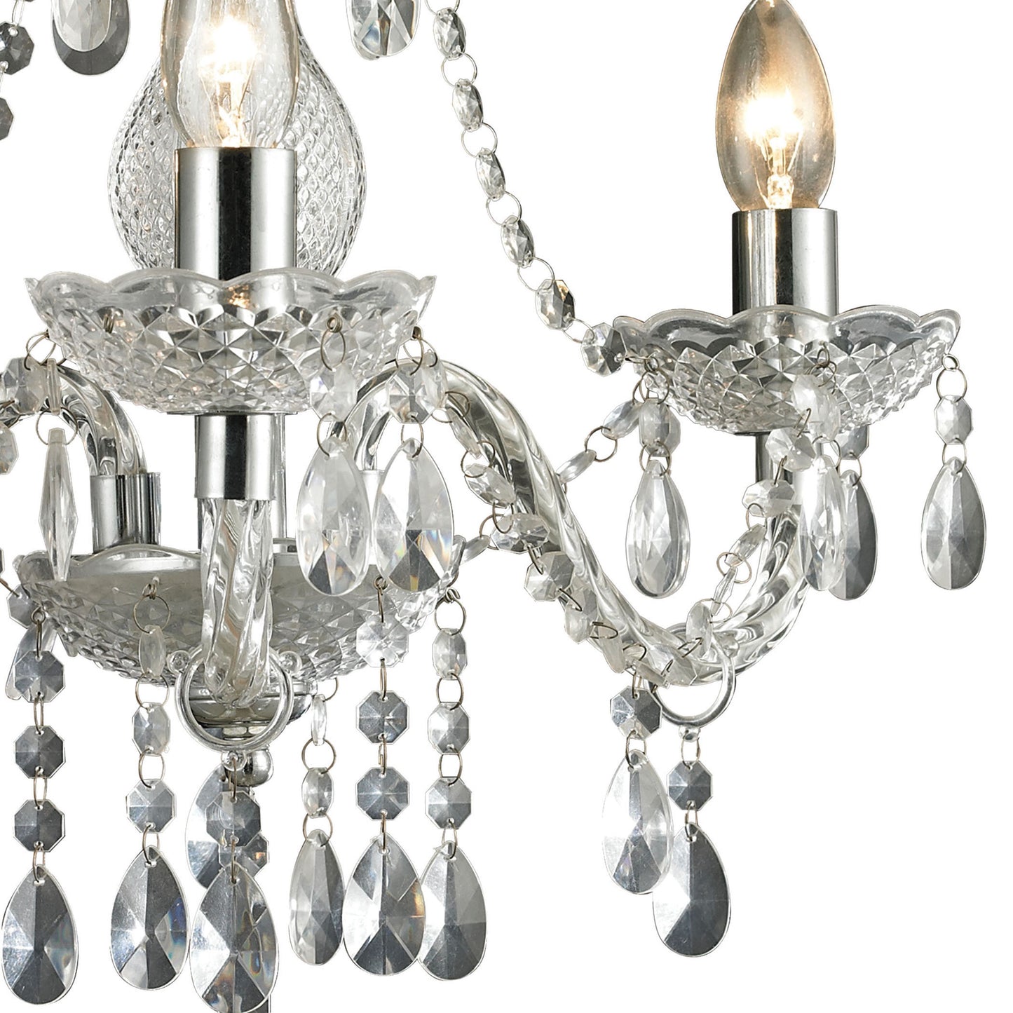 144-015 - Theatre 16'' Wide 3-Light Chandelier - Clear