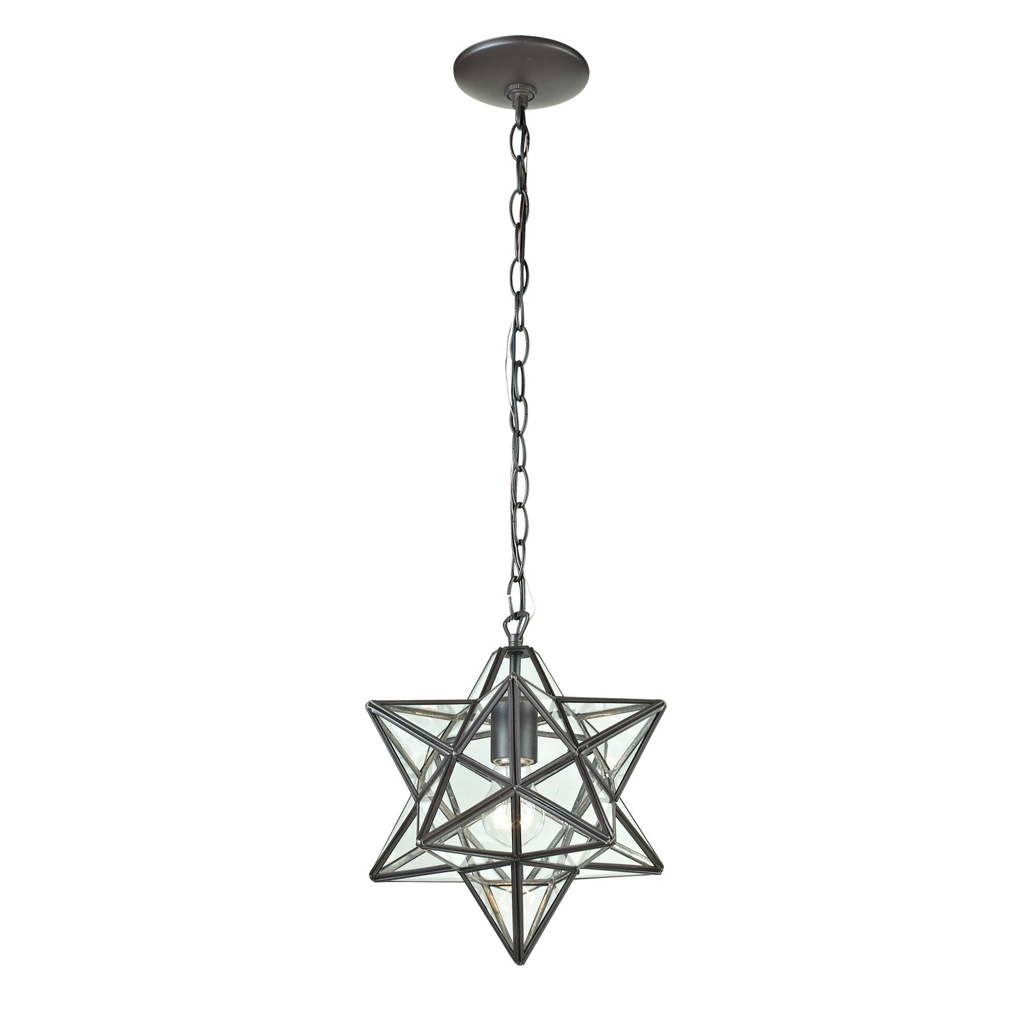 145-001 - Star 9'' Wide 1-Light Mini Pendant - Oil Rubbed Bronze