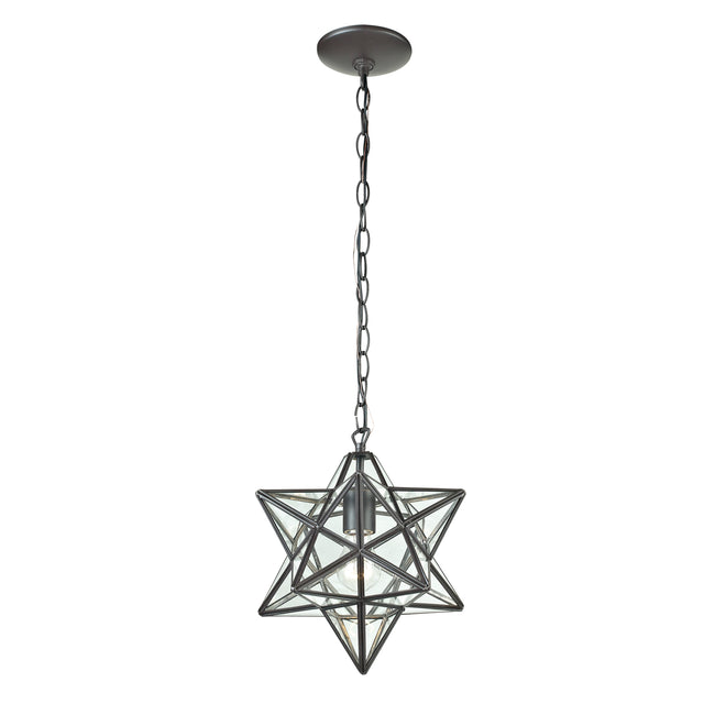 145-001 - Star 9'' Wide 1-Light Mini Pendant - Oil Rubbed Bronze