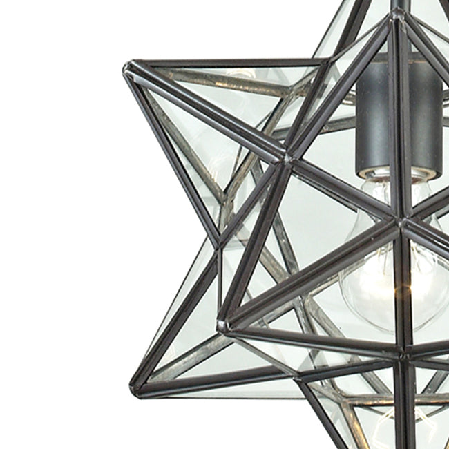 145-001 - Star 9'' Wide 1-Light Mini Pendant - Oil Rubbed Bronze