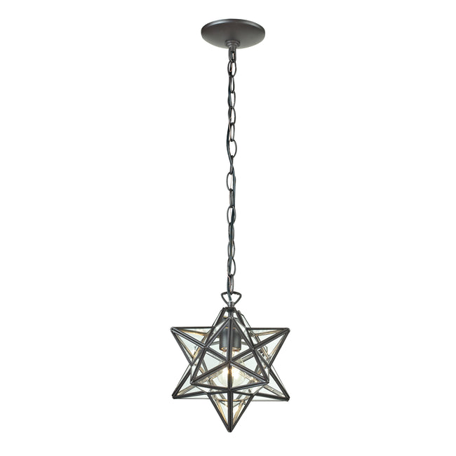 145-002 - Star 12'' Wide 1-Light Mini Pendant - Oil Rubbed Bronze