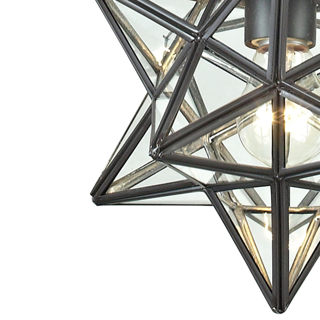 145-002 - Star 12'' Wide 1-Light Mini Pendant - Oil Rubbed Bronze