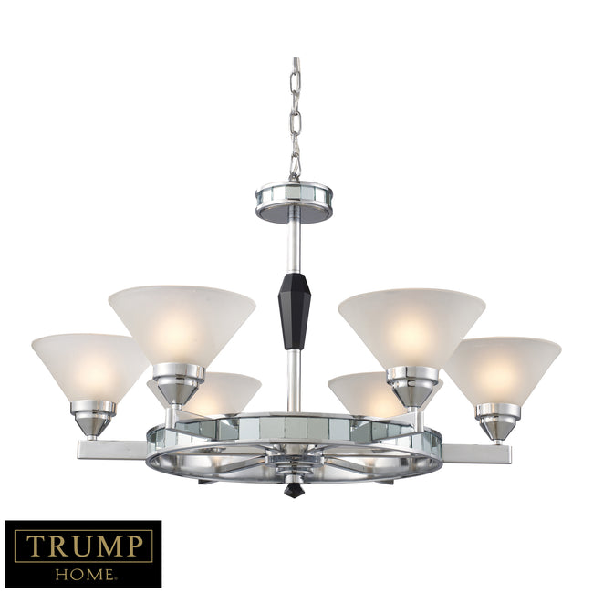 1508/6 - Mercer 30'' Wide 6-Light Chandelier - Polished Chrome