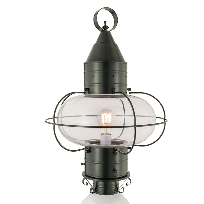 1510-GM-CL - Classic Onion Outdoor Post Light - Gun Metal with Clear Glass