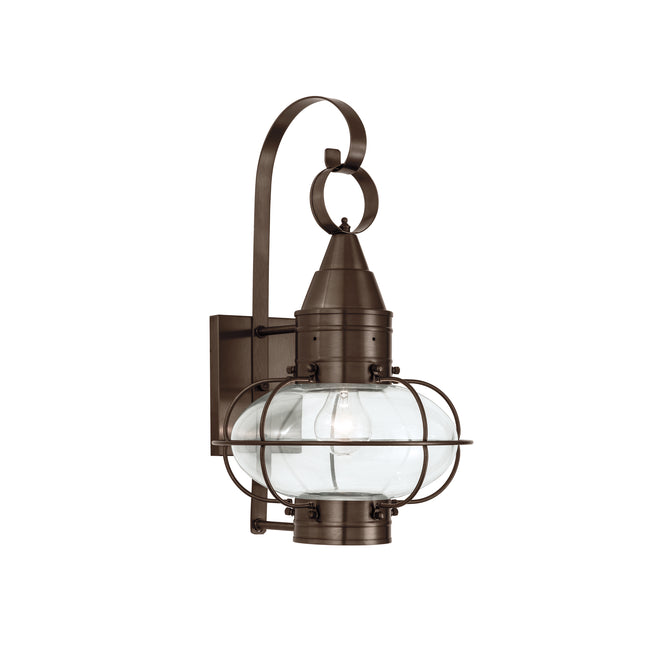 1512-BR-CL - Classic Onion Outdoor Wall Light - Bronze with Clear Glass