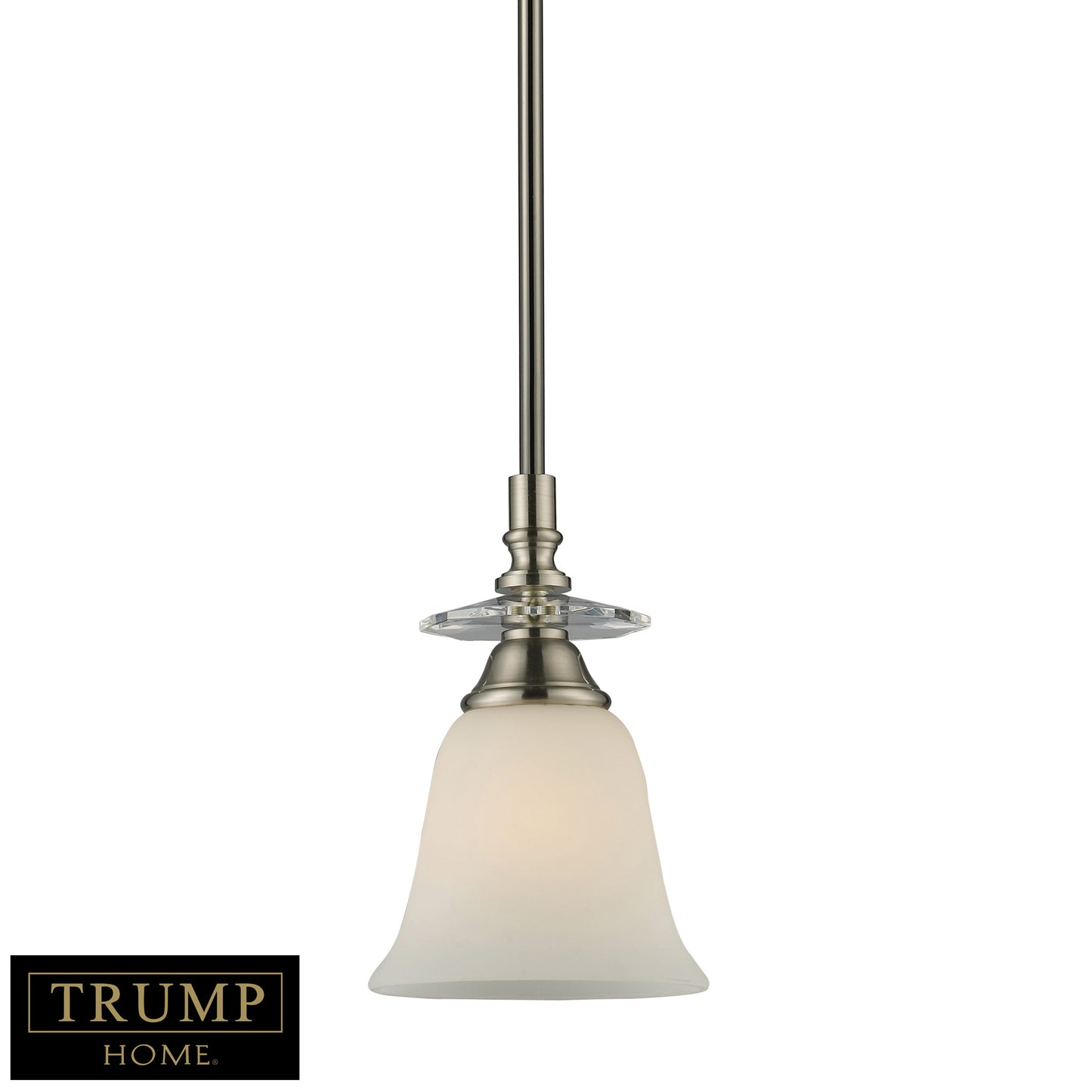 15123/1 - 1-Light Pendant in Black Chrome with Polished Nickel Accents