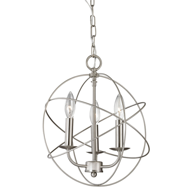 1513CH/20 - Williamsport 13'' Wide 3-Light Chandelier - Brushed Nickel