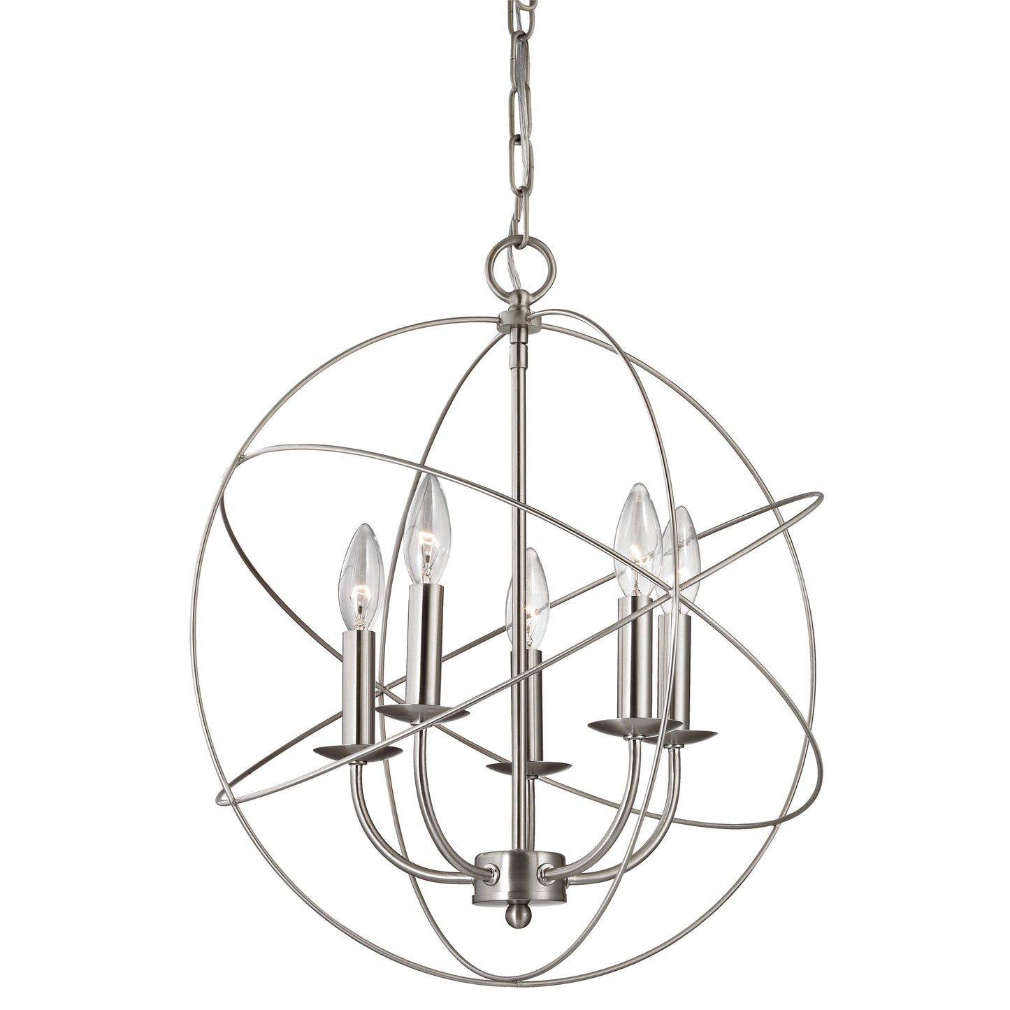 1515CH/20 - Williamsport 18'' Wide 5-Light Chandelier - Brushed Nickel