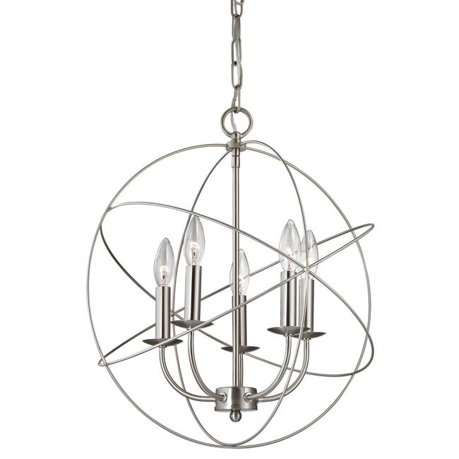 1515CH/20 - Williamsport 18'' Wide 5-Light Chandelier - Brushed Nickel