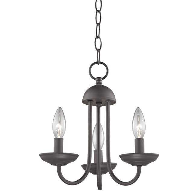 1523CH/10 - Williamsport 12'' Wide 3-Light Chandelier - Oil Rubbed Bronze