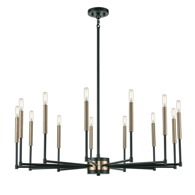 15279/13 - Livingston 38'' Wide 13-Light Chandelier - Matte Black