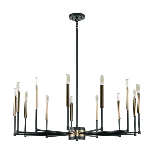 15279/13 - Livingston 38'' Wide 13-Light Chandelier - Matte Black