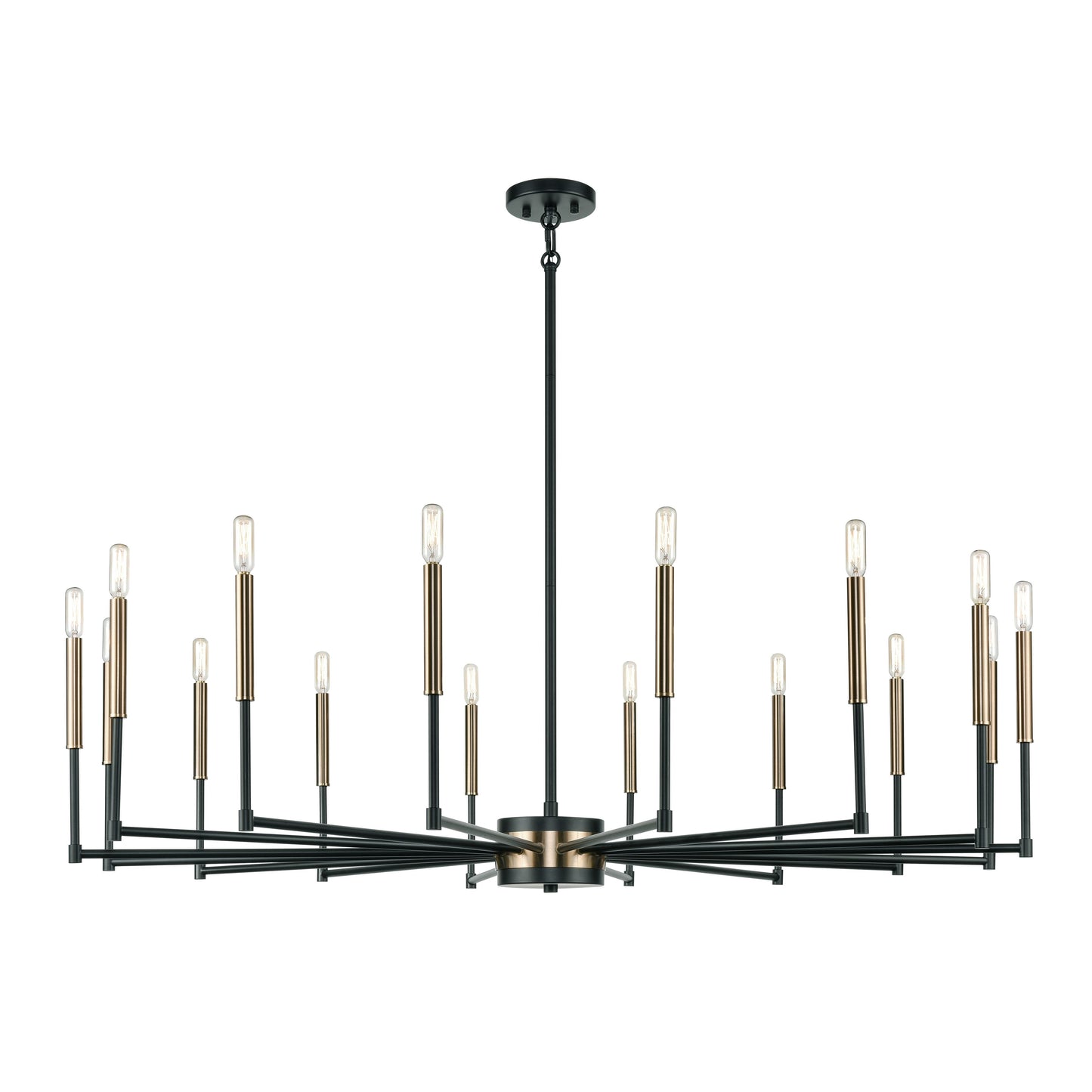 15280/16 - Livingston 52'' Wide 16-Light Chandelier - Matte Black