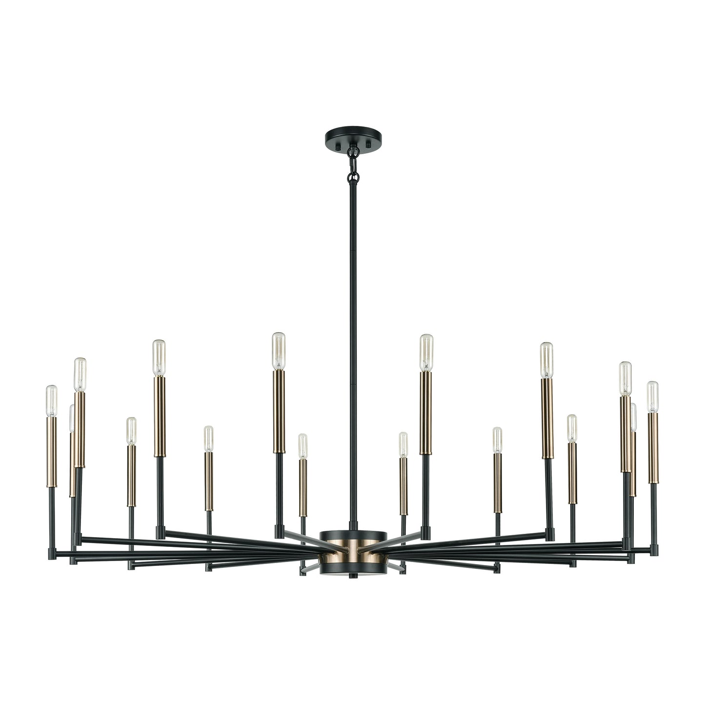 15280/16 - Livingston 52'' Wide 16-Light Chandelier - Matte Black