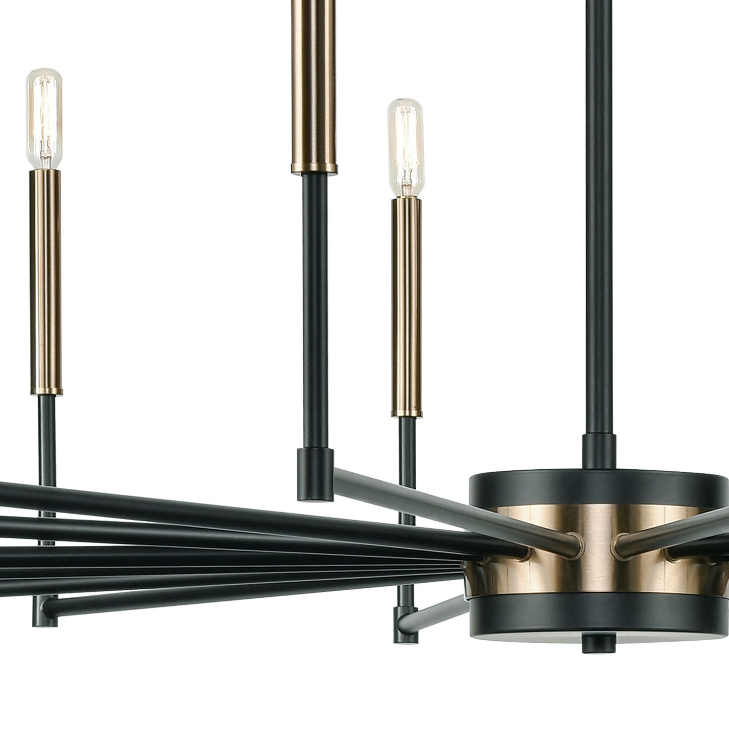 15280/16 - Livingston 52'' Wide 16-Light Chandelier - Matte Black