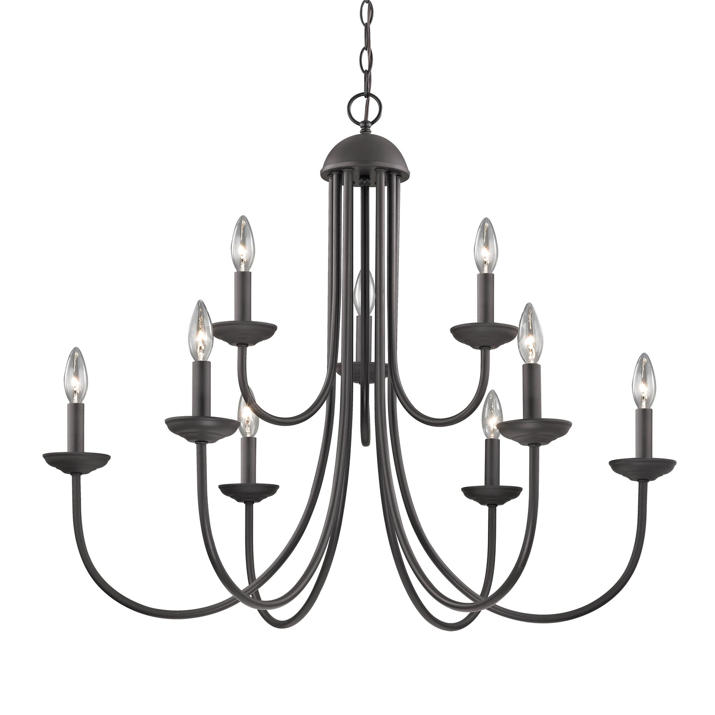 1529CH/10 - Williamsport 34'' Wide 9-Light Chandelier - Oil Rubbed Bronze