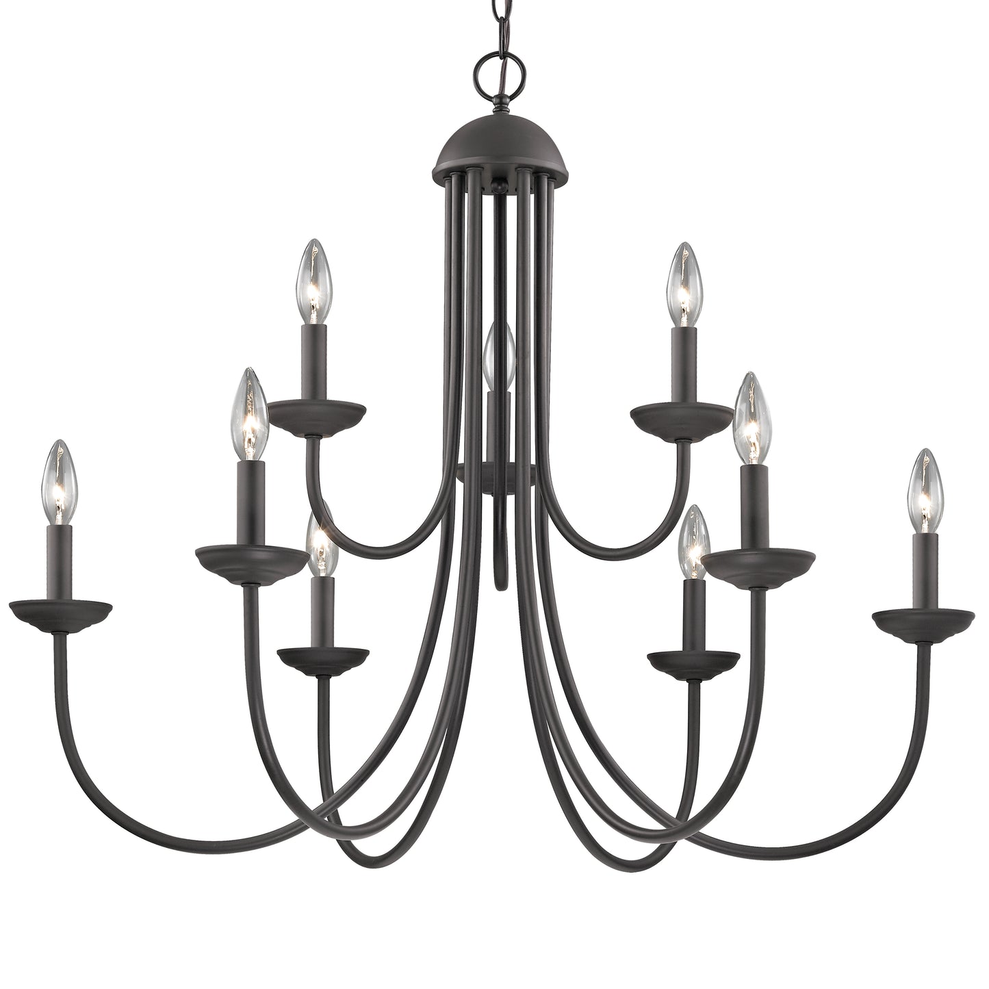 1529CH/10 - Williamsport 34'' Wide 9-Light Chandelier - Oil Rubbed Bronze