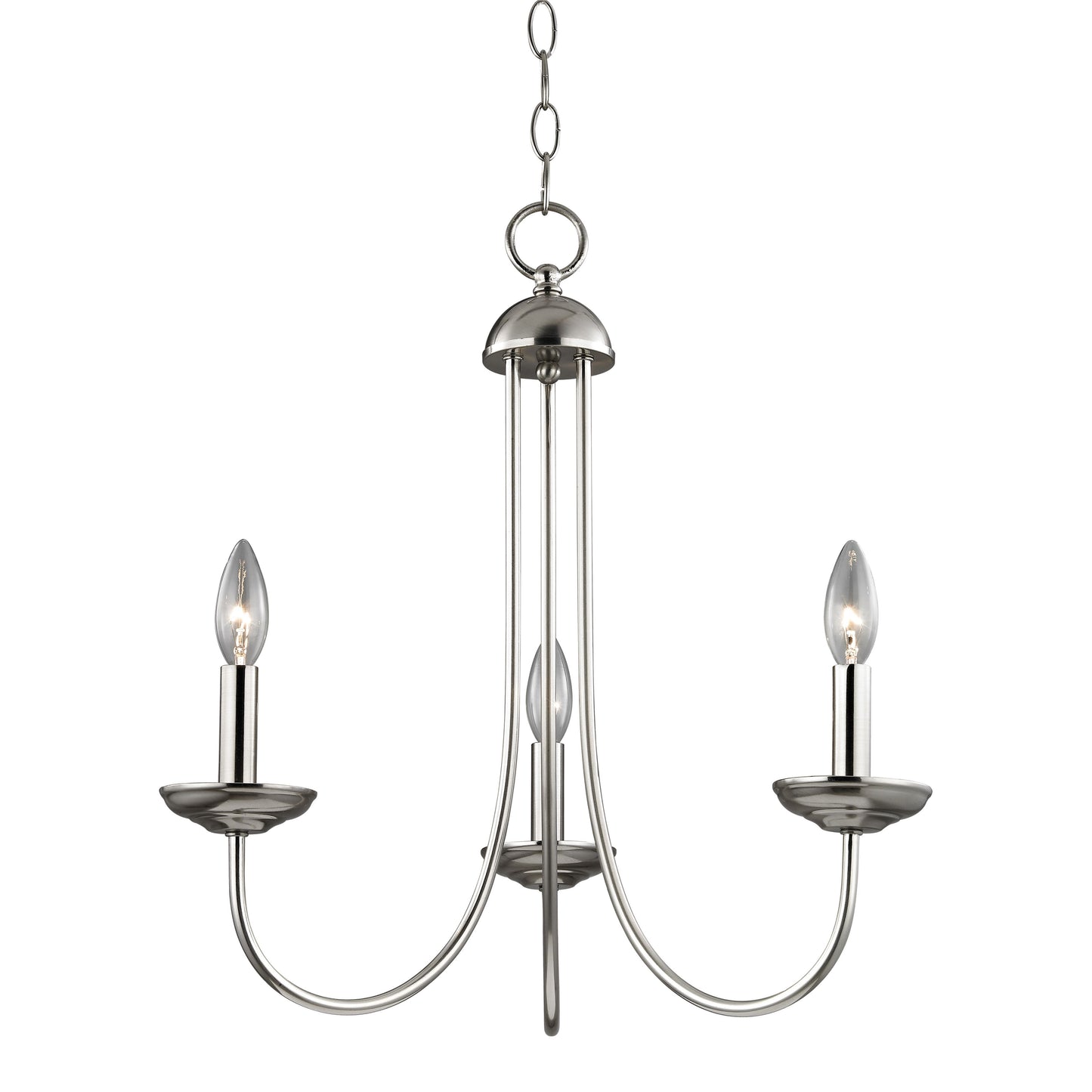 1533CH/20 - Williamsport 20'' Wide 3-Light Chandelier - Brushed Nickel