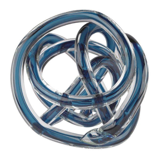 154-018/S3 - Glass Knot - Set of 3 Navy