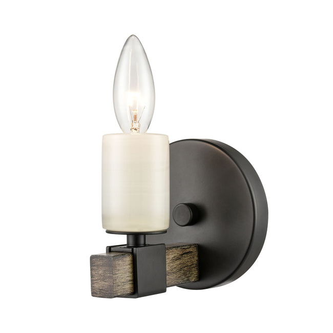 15460/1 - Stone Manor 5'' High 1-Light Sconce - Matte Black